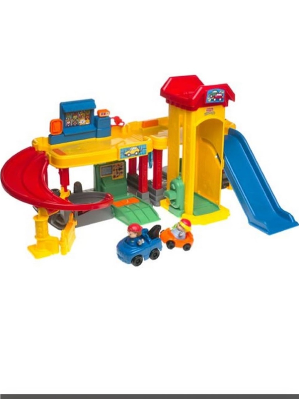 Ramps Around Garage Vintage fisher price little people toy boy car track